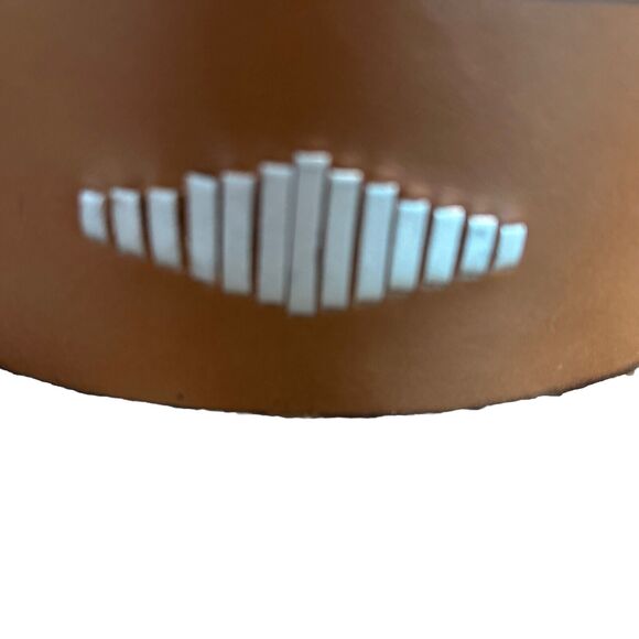 Cuirum Barcelona Spain Leather Designer Wide Belt Hand Tooling Size 95 EUC - Picture 5 of 13